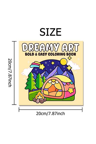 Choice MULTI DREAMY ART Bold-easy Patterns Coloring Book for Adults Cute Drawing Book Perfect Gift for Part