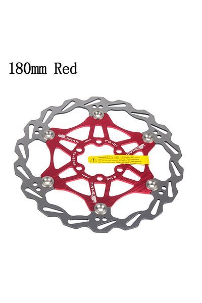 Choice 1pc 180MM-Red SNAIL Disc Brake Rotor MTB Bicycle Floating Rotor Heat Dissipation 140/160mm Stainless