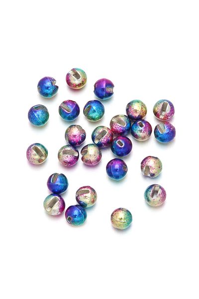 Choice Rainbow 3.0mm 25Pcs/lot Nice-Designed Slotted Tungsten Beads Fly Tying Beads Tungsten 2.5mm/3.0mm/3.