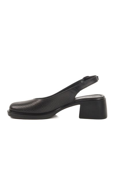 Pierre Cardin Black Genuine Leather Women's Heeled Shoes Pc-54620