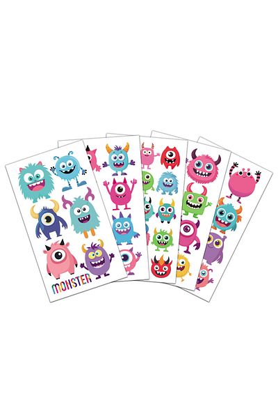 Choice 10PCS 10PCS Small Monster Tattoo Stickers Exquisite Cute Children's Cartoon Safe Water Stickers Arm