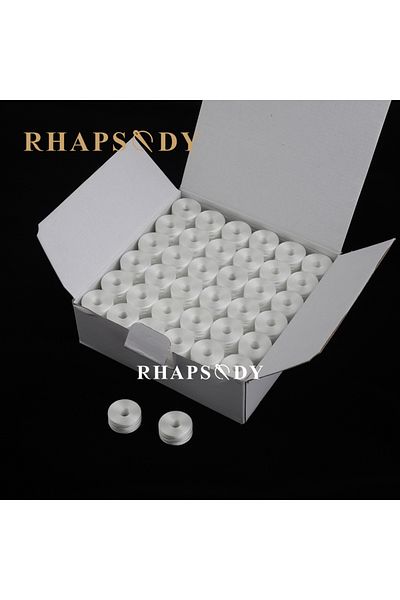 Choice 144pcs White Rhapsody 144Pcs/Box Without Core High Tenacity Prewound Bobbins Polyester 70D/2 145M L