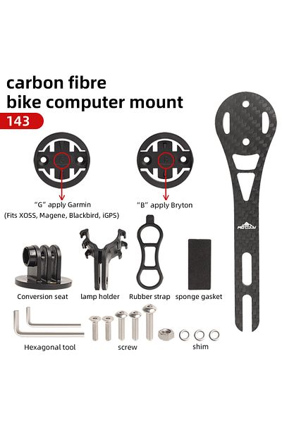 Choice 143mm MOTSUV carbon fiber Speedometer Holder Integrated Handlebar Mount For Wahoo/Bryton/Garmin Spee
