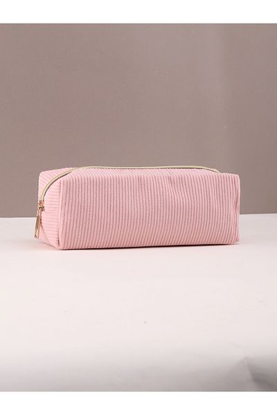 Choice Pink 1pc Pencil Case Solid Color Pencil Case school supplies Large Capacity Pencil Case Stationery B