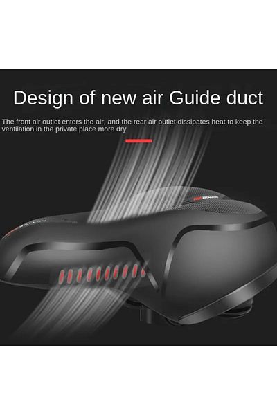 Choice black Bike seat Mountain bike seat Soft ultra-soft cushioned saddle Thickened comfortable butt cushi