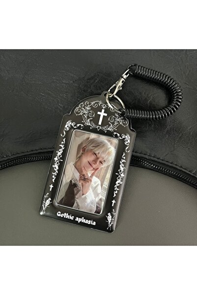 Choice حامل صور على شكل صليب أسود وحبل، بنمط قوطي، حامل صور على شكل صليب أبيض...