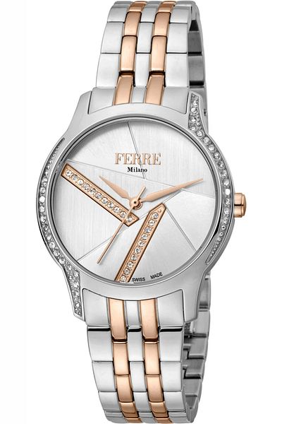 Ferre Milano Ρολόι FM1L145M0101 Γυναικείο Ασημί με Ασημί/Λευκό Καντράν Mop με μηχανισμό Quartz