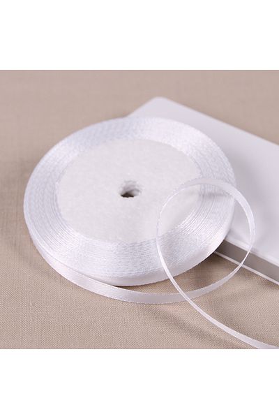 Choice 25 Yards Length White 25yards/roll 6mm Satin Ribbon DIY Handmade Crafts Fabric Christmas Halloween W