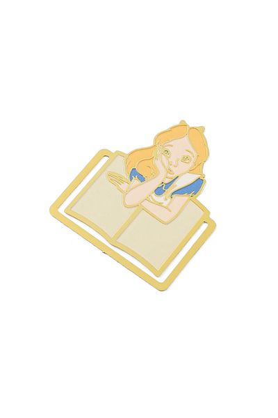 Miniso SQ0629 Alice in Wonderland Bookmark Metal Creative Fantasy Book Page Mark Cartoon Romance Reading To