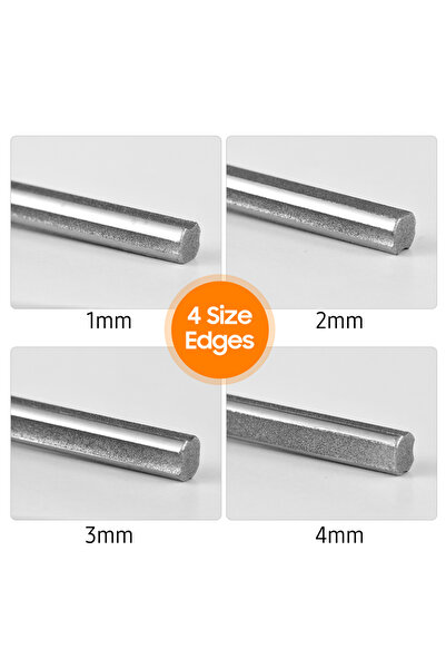 Choice Brown Baroque Guitar Fret Crowning File Fret Repairing Tools with 4 Size Edges Narrow/Medium/Wide No