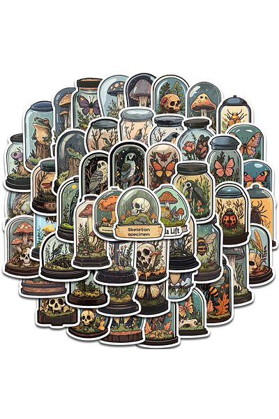 Choice 50PCS 50PCS Cartoon VINYL Stickers Vintage Harajuku Laptop Scrapbook Bedroom Skateboard Phone Scrapb