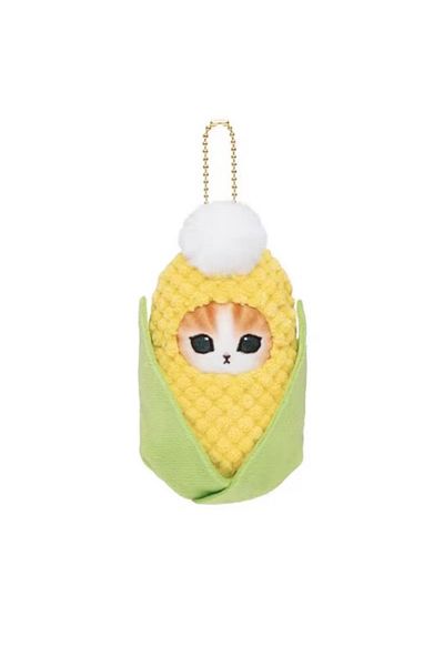 Choice Corn Cat Yoyo Japanese Style Cute Mofusand Plushie Shark Cat Fruit Vegetable Series Soft Hanging Key