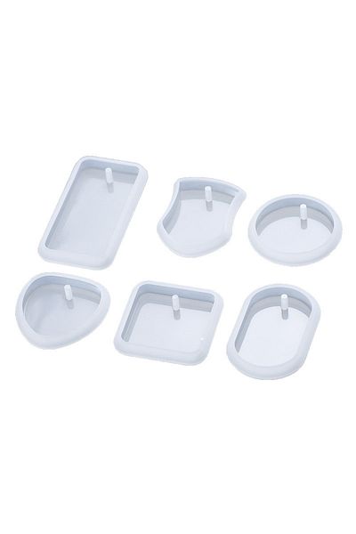 Choice S 6pcs set 6pcs Set DIY Keychain Pendant Silicone Mold Crystal Epoxy Resin Dripping Glue Mould Heart