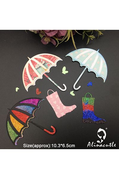 Choice Alinacutle Metal Cutting Die Cut Umbrella Rainshoes Scrapbooking Paper Craft Handmade Card Album ...