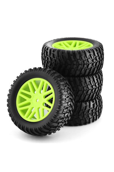 Choice 4pcs 4pcs Plastic Wheel Rubber Tire Universal For 1/10 RC Car Short Course Truck HSP 15502 94107 941