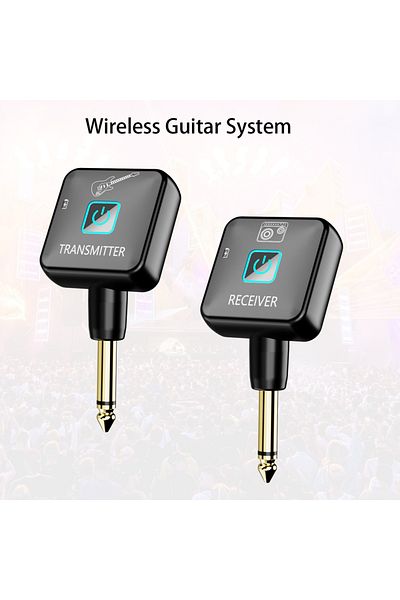 Choice Mb-11 One To Two Black Wireless Guitar System 2.4ghz Wireless Guitar Transmitter Receiver 4 Signal