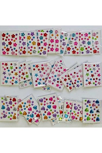 Choice Mini 30 sheets 30 style wholesale colorful diamond mini sticker accessories DIY acrylic three-dimens