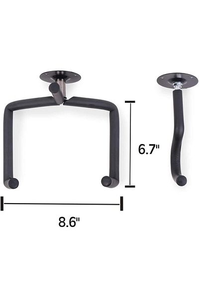 Choice black Horizontal Guitar Wall Hanger Mount Bass Metal Wall Hanger For Banjo Electric Guitar Violins D