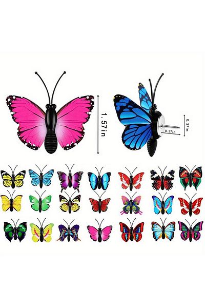 Choice 30pcs random color Butterfly Thumb Tacks Decorative Push Pins Butterfly Push Pins Colorful Cute Push