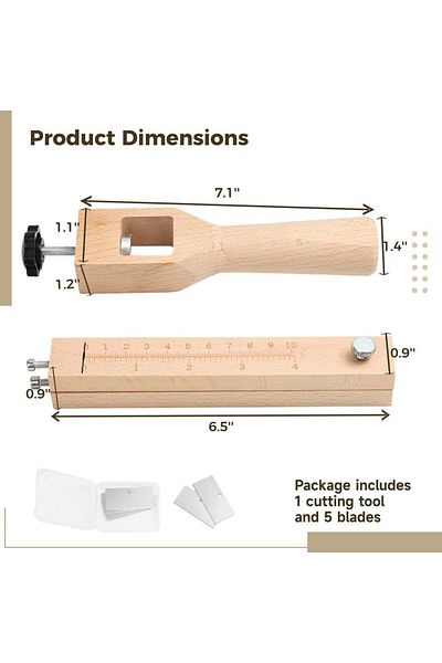 Choice Leather Cutter Tool Wooden Leather Strap Cutter Tool, Crafting DIY Leather Belt Strip Cutting Device