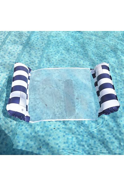 Choice dark blue Foldable Striped Inflatable Lounge Chair, Suitable For Swimming Pool Parties And Beach Lei