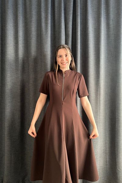 Sorridi Zippered Waist Midi Dress
