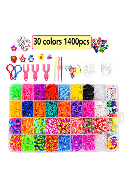 Choice 1400 pcs Bands Loom DIY Handmade Bracelet Making Kits Beads Toys for G...