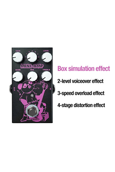 Choice وحدة محاكاة صندوق M-VAVE لتأثير التأخير، صدى/تحميل زائد/تشويه/وضوح/إثا...