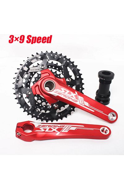 Choice 9S Crankset-BB Red SLX XT Crank MTB Chainring 104BCD Triple Speed Mountain Bike Crankset For Shimano