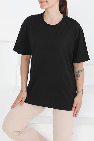 TOFİSA Short Sleeve T-Shirt Black - 27346