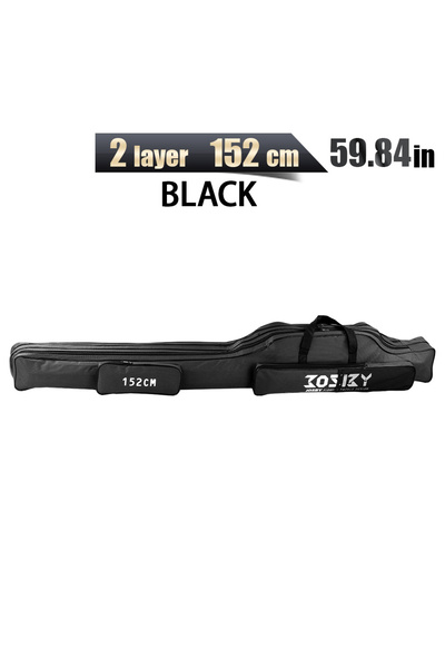 Choice 152CM 2 Layer Black Fishing Rod Bags 60/100/122/150/152/180CM Tackle C...