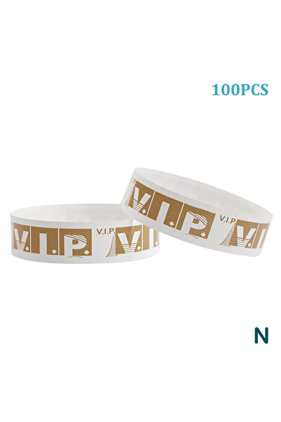 Choice 100 قطعة من أساور الورق للحفلات، أساور معصم صناعية لاصقة بنمط شعار مرسوم