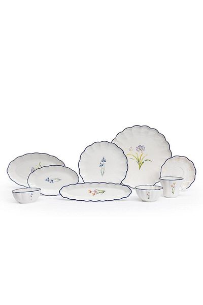 Maxx Doria Flower Blue 29 Piece Breakfast Set for 6 People Pa2084