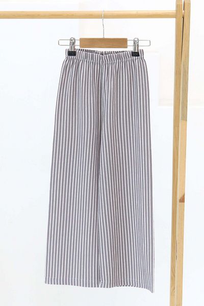 TOFİSA Girl's Gray Striped Trousers - 27306