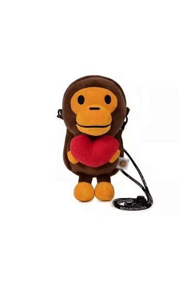 Miniso D Milomonkey Phone Bag Shoulder Bag Monkey Mobile Phone Bag Messenger Shoulder Bag Give Cute Doll b.