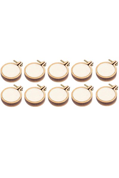 Choice 10PCS 10Pcs/Set Wooden Mini Embroidery Hoop Ring Cross Stitch Frame Crafts DIY For Needle Arts Fabri