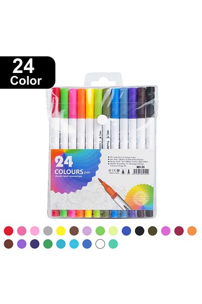 Choice White 24 Color 12/60/120 Colors Double Head Markers Tip Art Supplies Drawing Brush Pen Colors Set Fo