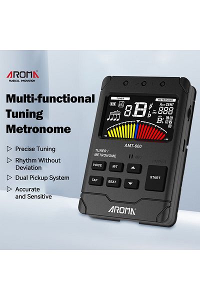 Choice AMT-600 Metronome Tuner for All Instruments, Rechargeable Digital Metronome with English Vocal Count