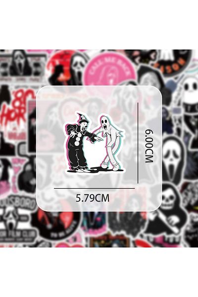 Choice 50 Sheets/Pack Cute Grim Reaper Stickers - Gothic Skull Graffiti Decals for Laptops, Luggage & Ph...