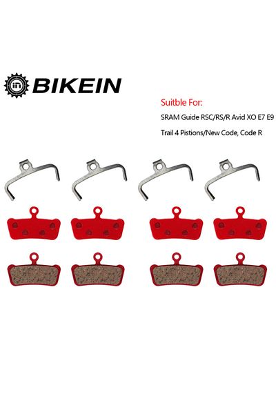Choice 4 Ceramic BIKEIN 4 Pairs Resin/ceramic/all metal Bike Disc Brake Pads For SRAM Guide RSC/RS/R Avid X