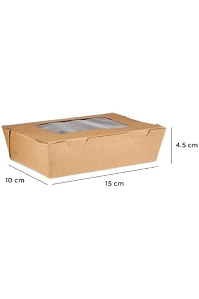 Ideal Pack Eco-Friendly Kraft Paper Lunch Boxes – Disposable, Leak-Resistant Take-Out Containers with Secure