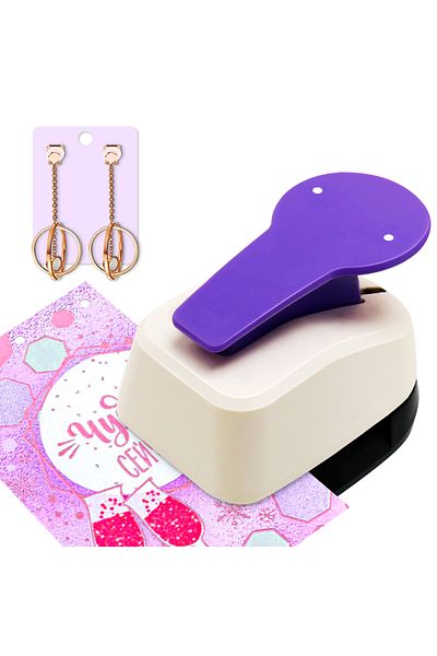 Choice 1 PURPLE Earring Cards Display Holder Puncher Punch Card Tool for cards scrapbook paper punch Jewelr