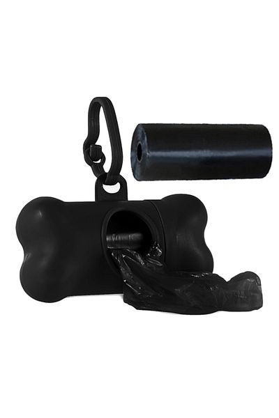 Ropet Set of 2 rolls x 15 waste bags and dispenser, for dogs and cats, Black