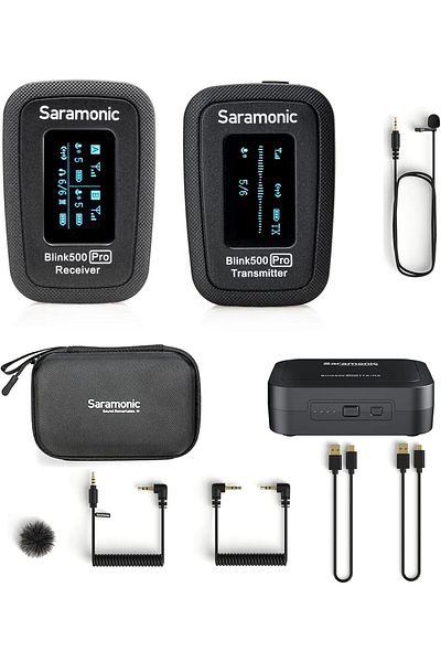 Saramonic Blink500 Pro B1 Mini Dual-channel Stereo Wireless Microphone with Charging Case