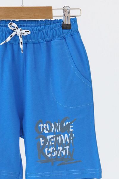 TOFİSA Boy's Blue Printed Shorts - 27330