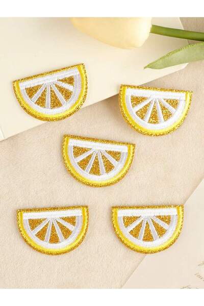 Choice مجموعة واحدة من 5 قطع من رقعة الليمون المطرزة، قابلة للكي على الملابس ...