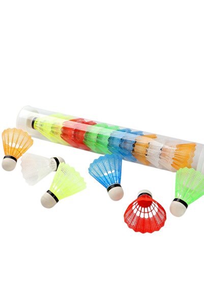 Bsr Set Badminton, Shuttlecocks Made of Plastic, Foam Tip, 12 pcs