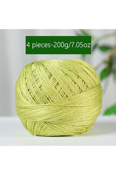 Choice 20 1PC Premium Mercerized Silk Lace Yarn Bundle-Soft, Durable, Vibrant Colors for DIY Knit & Crochet