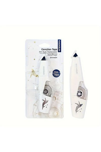 Choice White KHINSUN School Correction Tape with Refill Pen Style White Out Corrector Easy Replaceable Corr