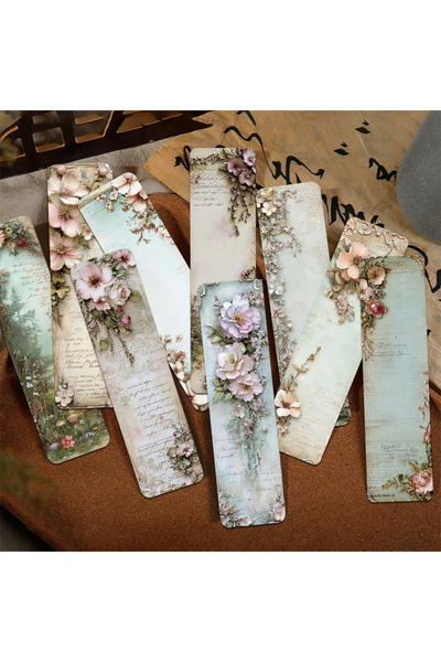 Choice 30 قطعة من علامات مرجعية مجسمة عتيقة على شكل زهرة جدارية، بطاقات ورقية...